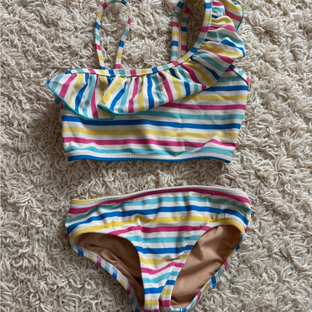 Colorful Striped Kids Swim Set